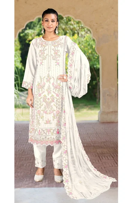 Motifz 5054 Organza Embroidery Pakistani Salwar Suits Suppliers In India